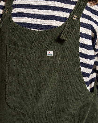 Meadows Cotton Cord Dungarees - Fir Tree - Studio Model