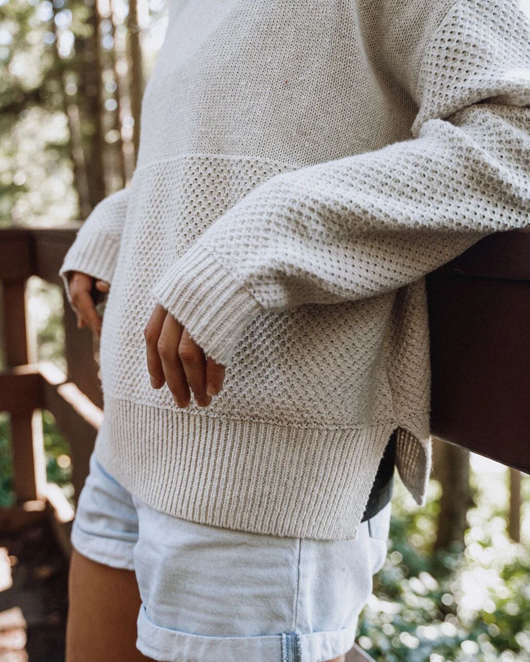 Cove Knitted Jumper - Off White - Lifestyle