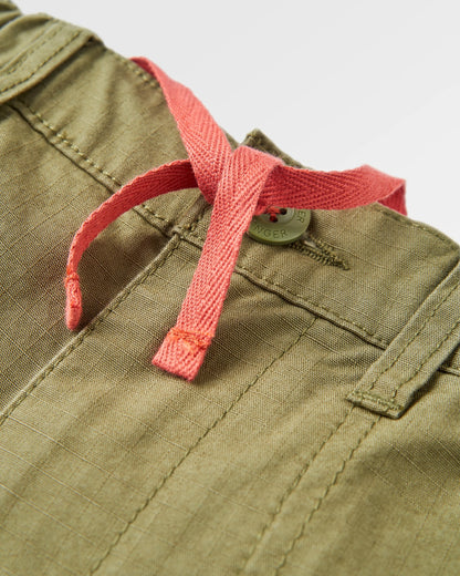 Rif-Raf Cotton Ripstop Trouser - Khaki - Flatlay