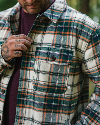 Freestyle Sherpa-Lined Overshirt - Birch/Rain Forest Check - Lifestyle