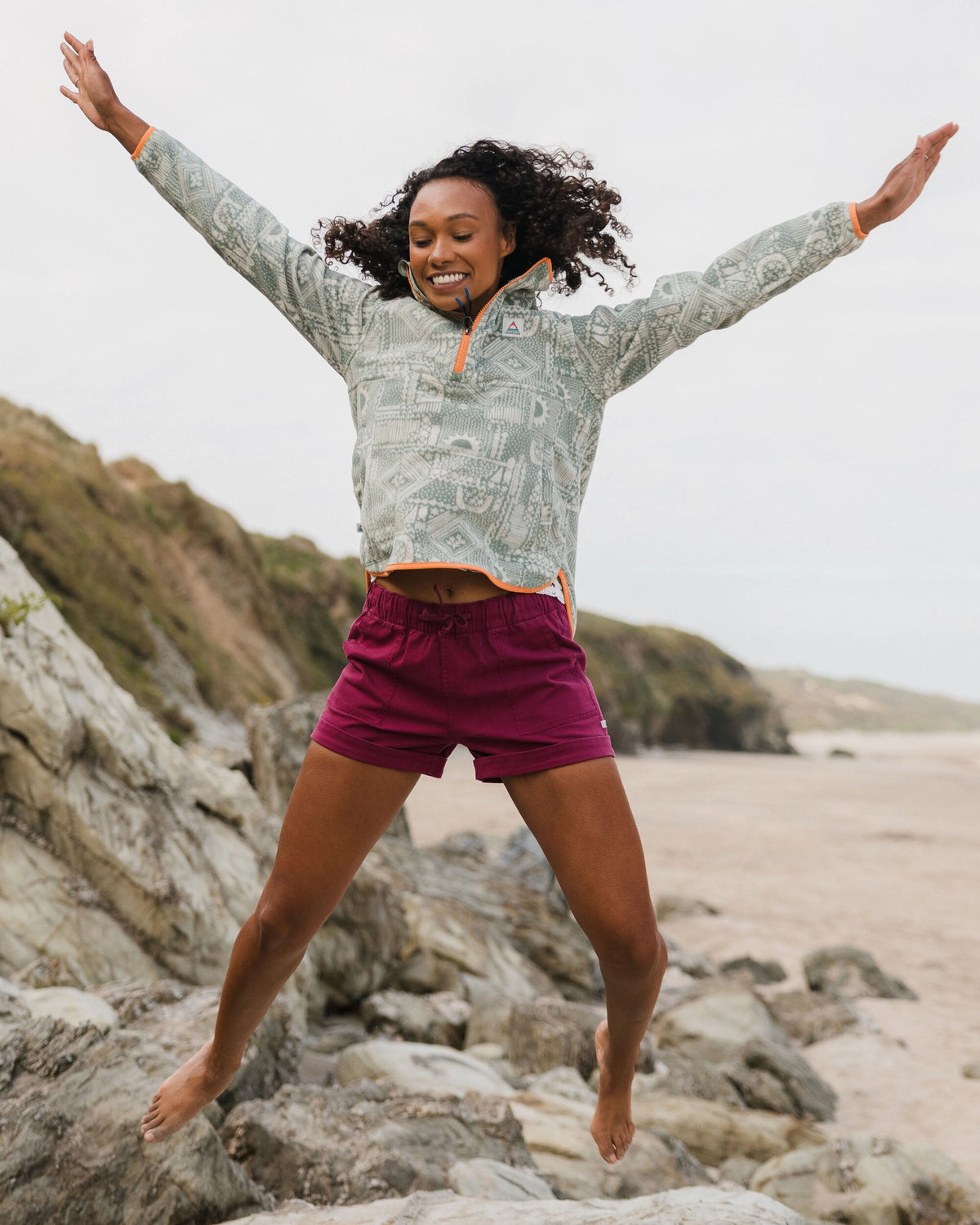 Sorrel Polar Fleece - Vintage Patchwork Pistachio - Lifestyle