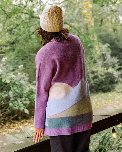 Vista Knitted Cardigan - Rhubarb - Lifestyle