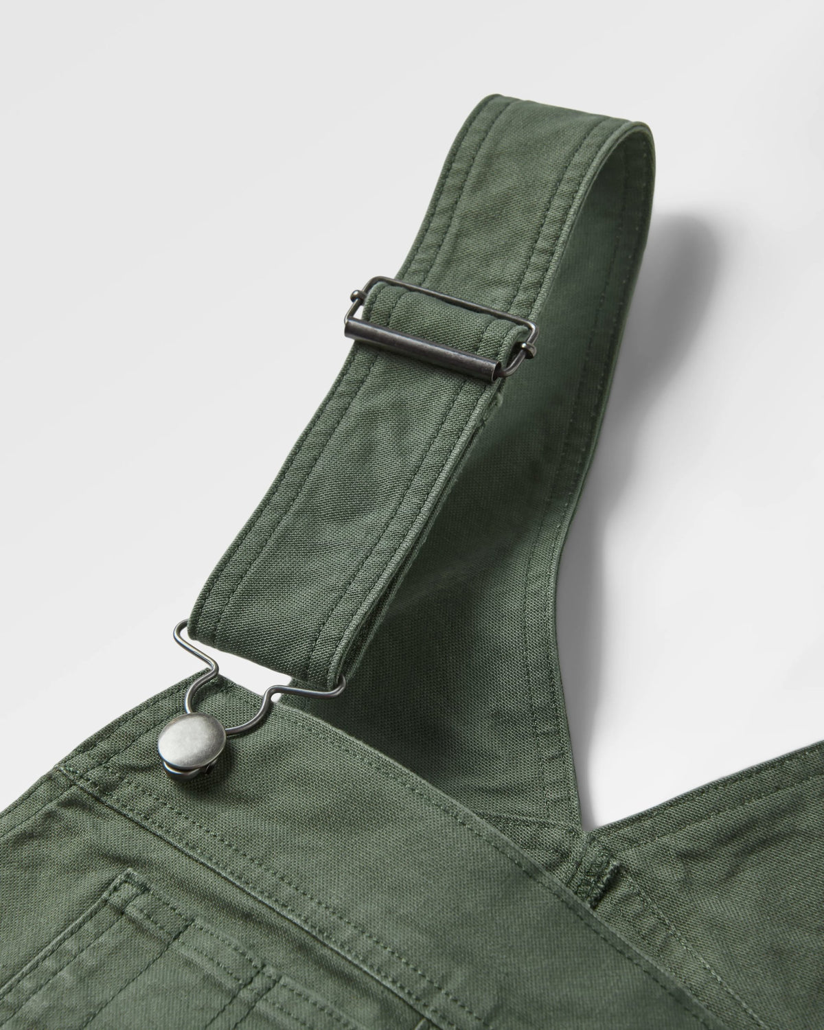 Vantage Cotton Canvas Dungaree - Khaki - Flatlay