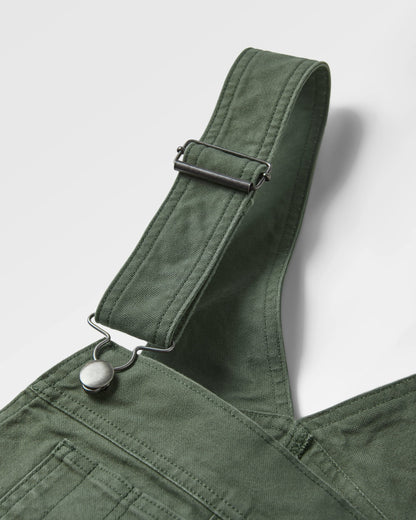 Vantage Cotton Canvas Dungaree - Khaki - Flatlay