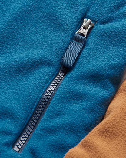 Set Off Polar 1/4 Zip Fleece - Toffee/Blue Steel - Flatlay