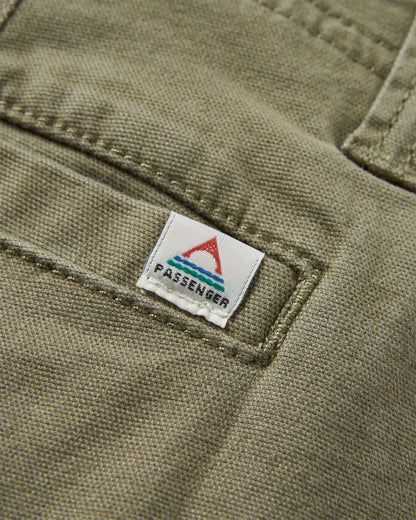Lakeside Cargo Cotton Short - Dusty Olive - Flatlay
