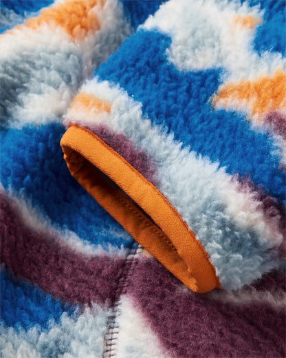 Home Sherpa Fleece - Mount Scenic Azure Blue - Flatlay