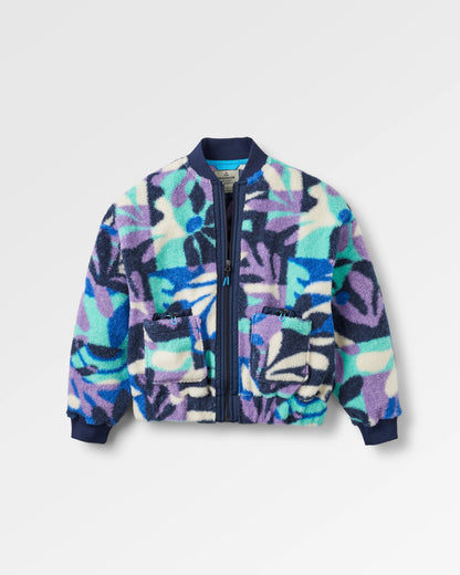 Lucia Sherpa Fleece - Mountain Foliage Purple - Flatlay