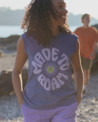 Easy Days Cotton Vest - Purple Indigo - Lifestyle