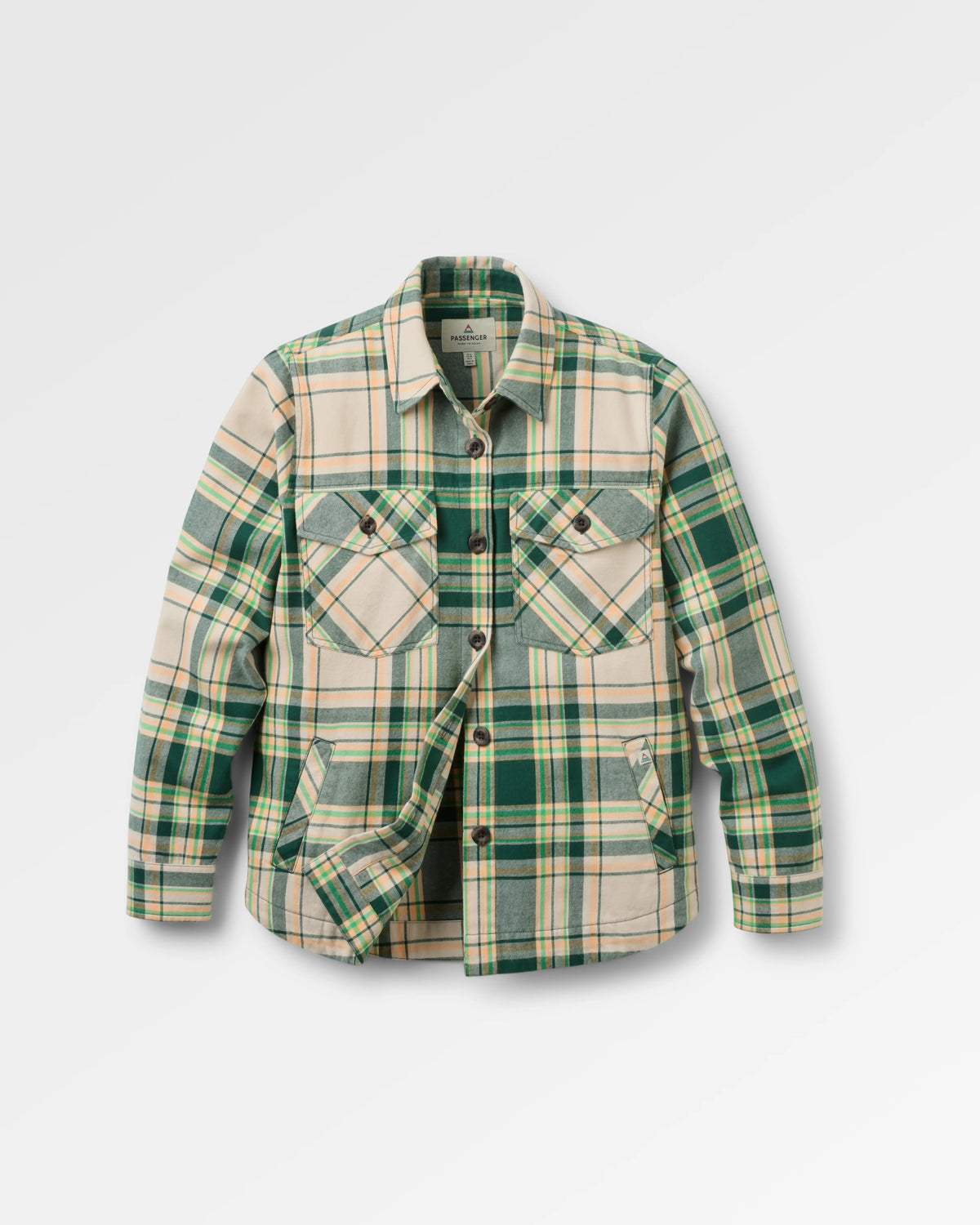 Stella Cotton LS Shirt - Pineneedle Check - Flatlay