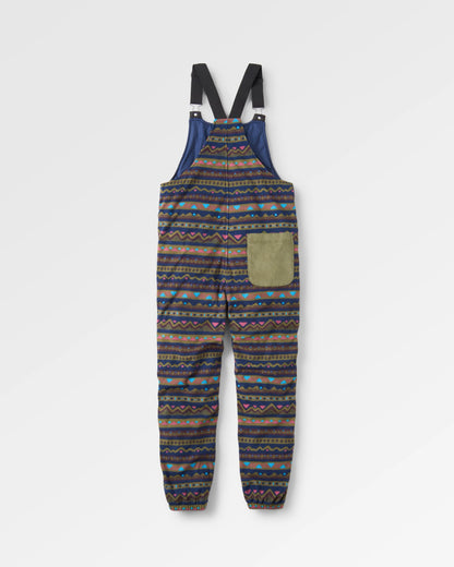 Ace Polar Fleece Dungarees - Mountain Geo Multi - Flatlay