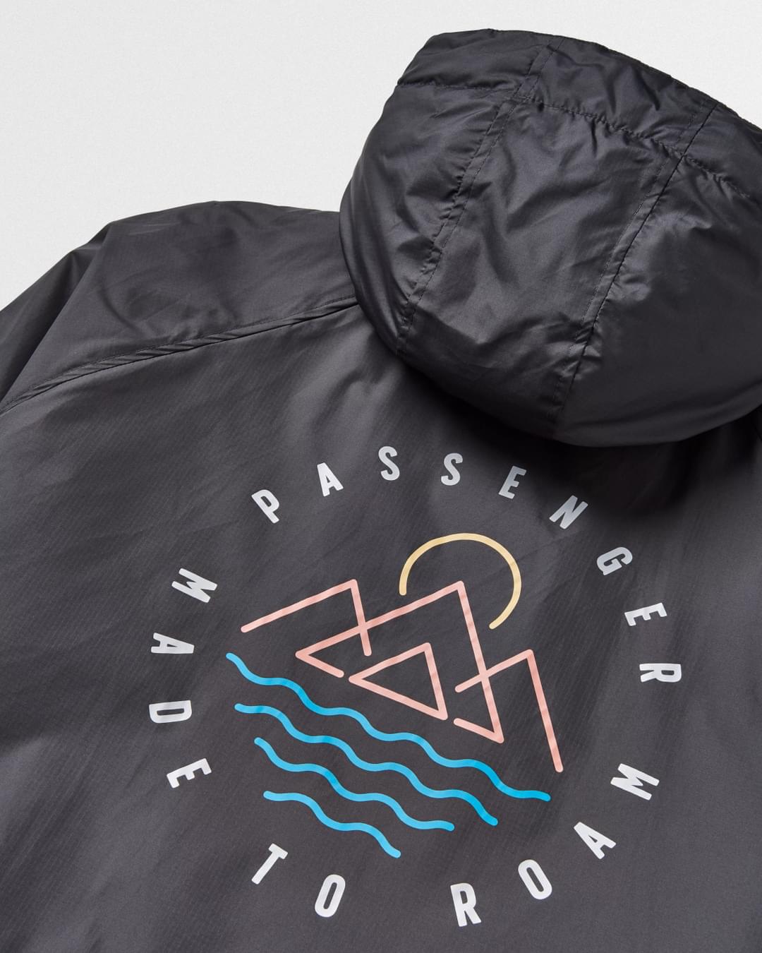 Escapism Towel Lined Changing Robe - Black - Flatlay