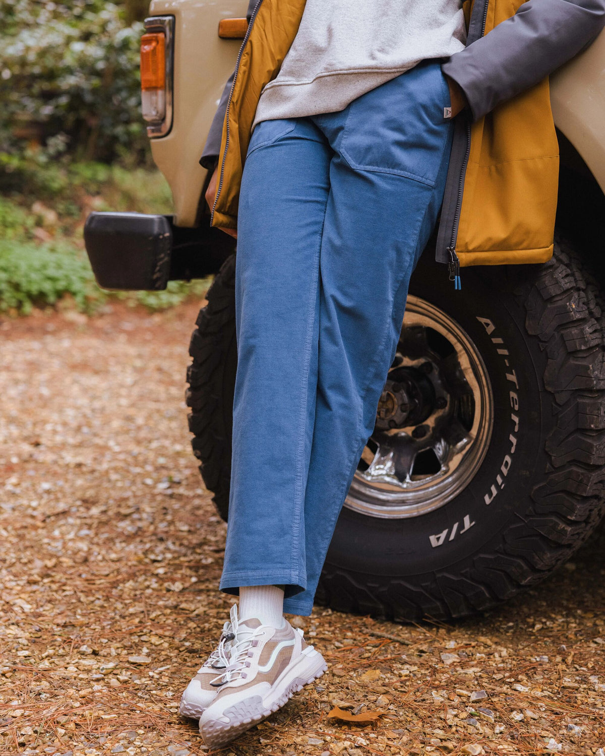 Avian Cord Trouser - Dark Denim - Lifestyle