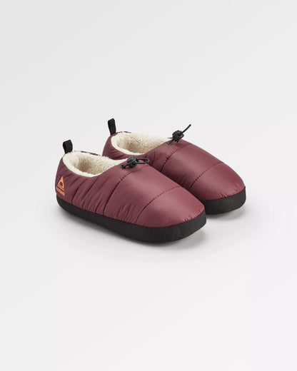 Recharge Hut Slipper - Wine - Flatlay