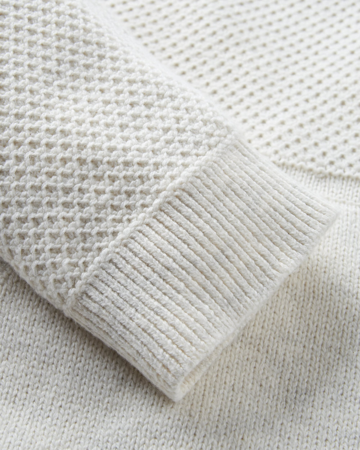 Cove Cotton Knitted Hoodie - Off White - Flatlay