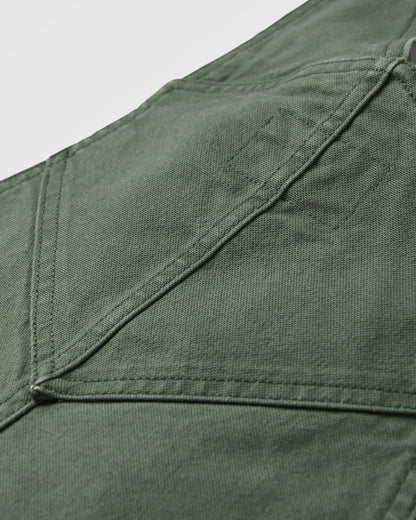 Vantage Cotton Canvas Dungaree - Khaki - Flatlay