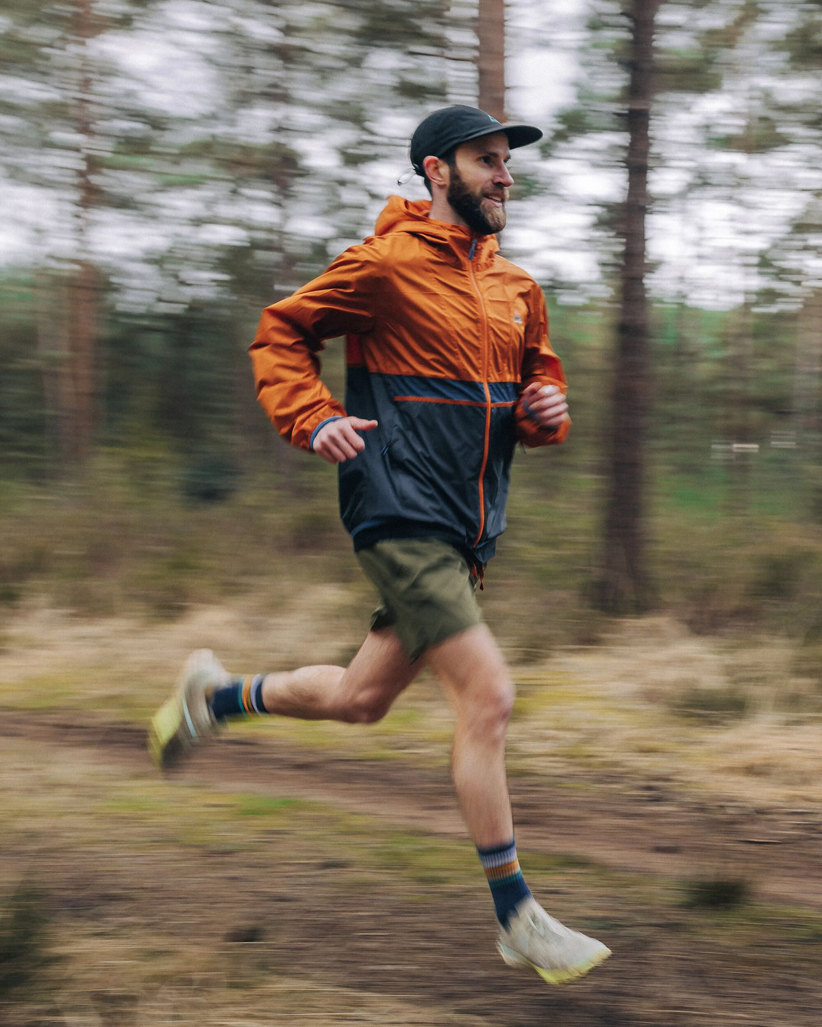 Gusto Windshell Jacket - Sunset Orange/Charcoal - Lifestyle