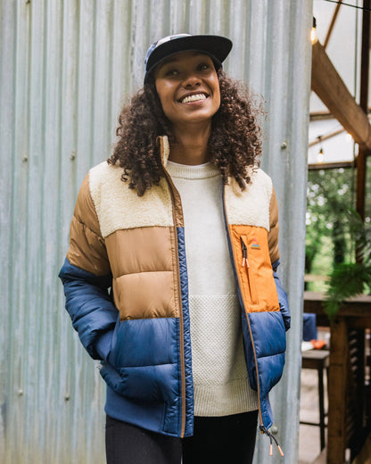 Inspire Insulated Hooded Jacket - Dark Denim/Toffee - Lifestyle