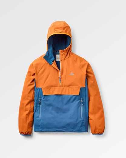 Ocean Light Softshell Anorak - Dark Denim/Sunset Orange - Flatlay