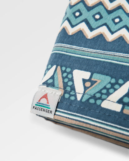 Flaris NetPlus® Beach Short - Geo Stripe Dark Denim - Flatlay