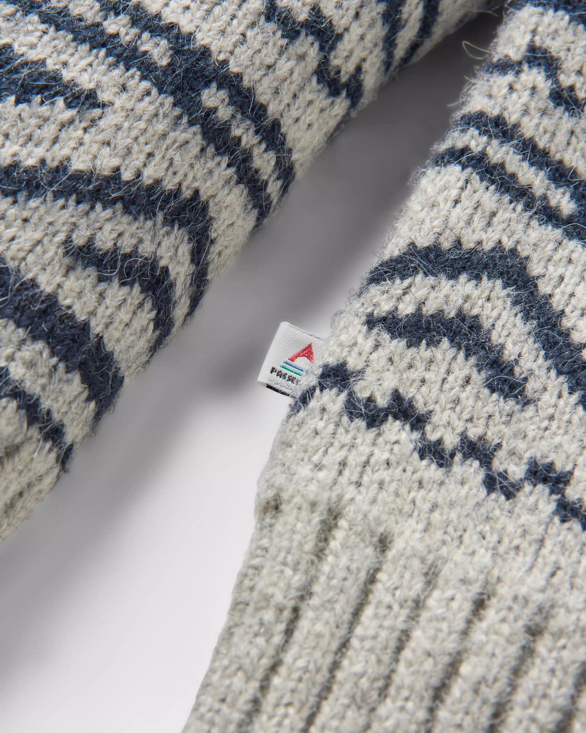 Cutback Fairisle Knitted Jumper - Grey Marl - Flatlay