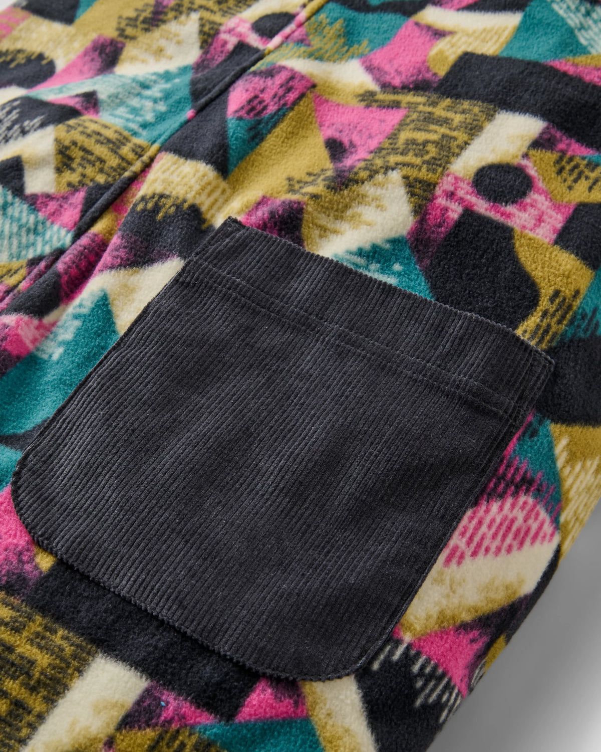 Ace Polar Fleece Dungarees - Mosaic Mountain Charcoal - Flatlay