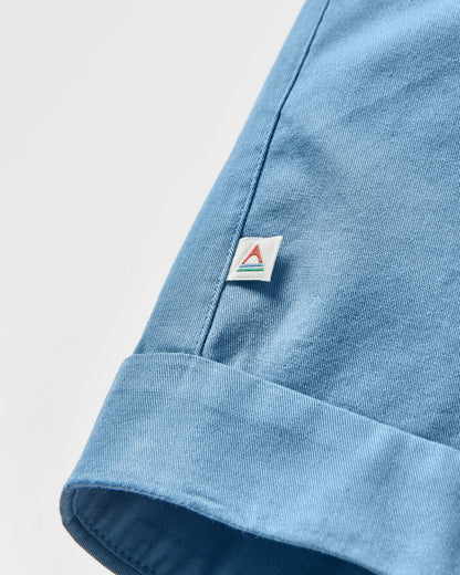 Santosa Twill Short - Blue Shadow - Flatlay