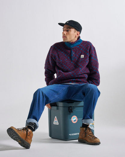 Dusk Polartec® Fleece - Diagonal Geo Fig - Studio Model