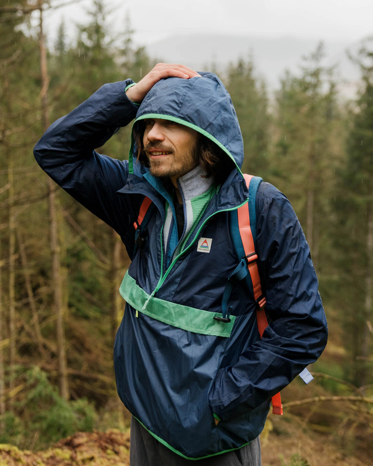 Gusto Windshell Anorak - Rich Navy/Dark Denim - Lifestyle