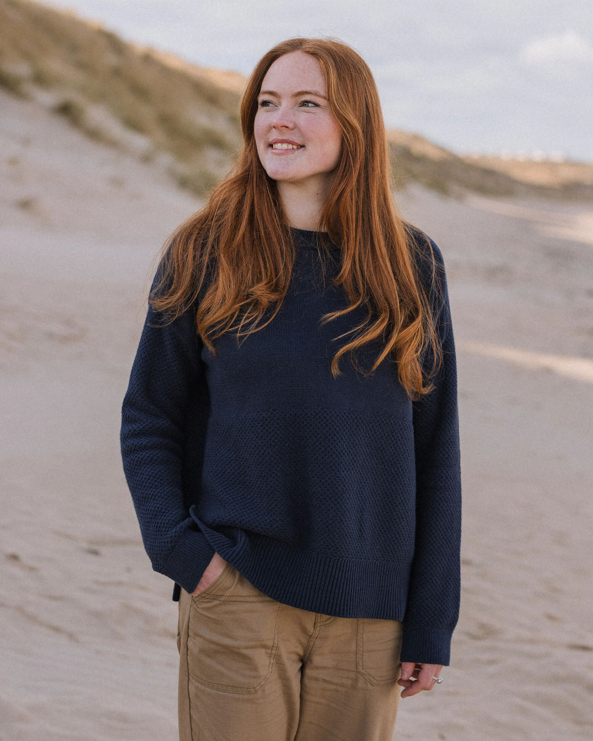 Cove Knitted Jumper - Rich Navy - Lifestyle