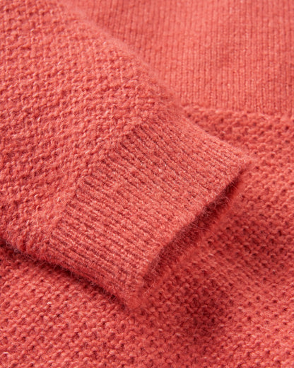Cove Knitted Jumper - Mineral Red - Flatlay