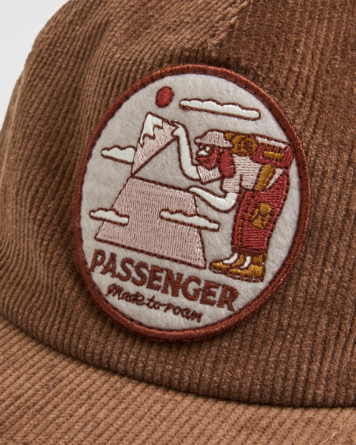 Sneaky Peak Cord 5 Panel Cap - Acorn - Flatlay