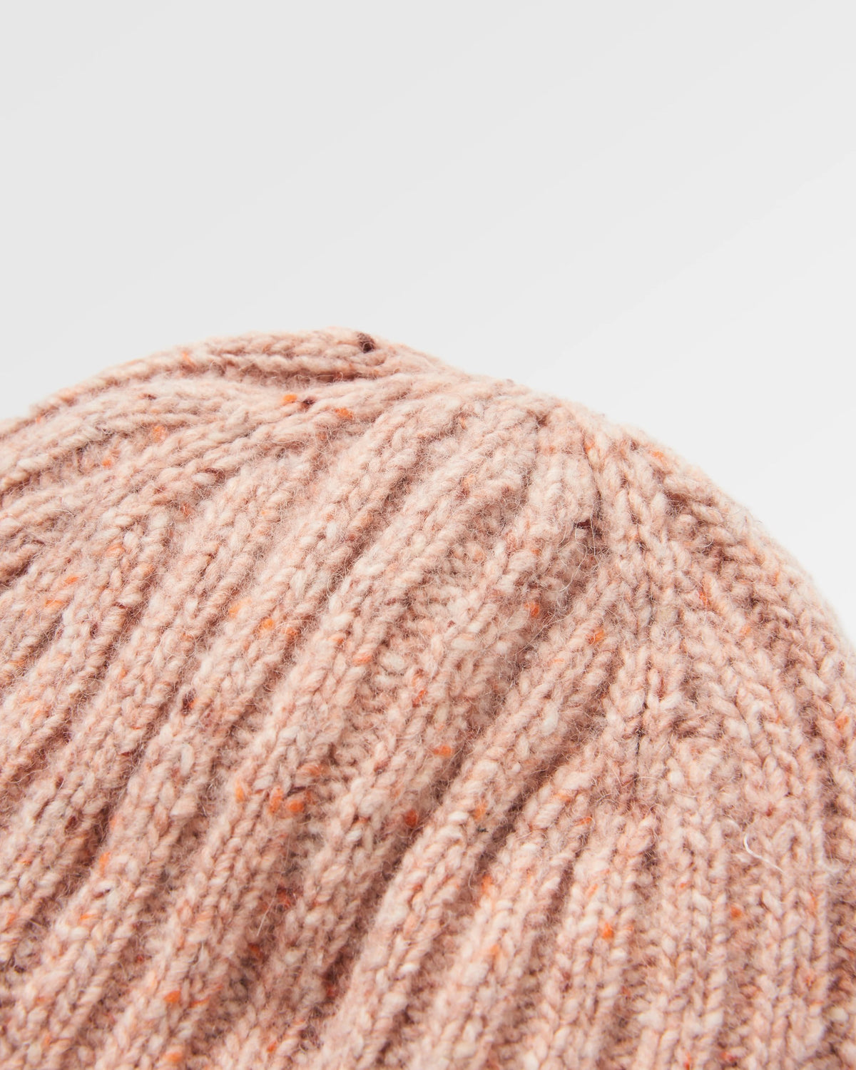 Fisherman Merino Wool Beanie - Blush - Flatlay