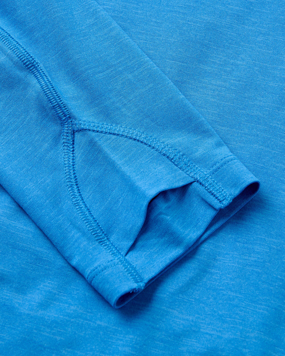Light Ray Hooded UPF50 LS T-Shirt - Marine Blue Marl - Flatlay