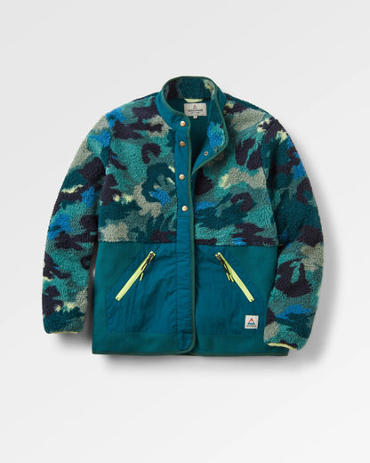 Navegado Soft-Touch Sherpa Fleece - Alpine Camo Rain Forest - Flatlay