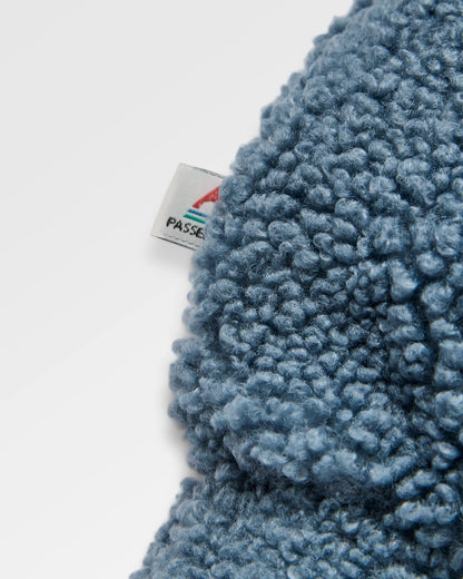 Lucia Sherpa Fleece - Stormy Blue  - Flatlay