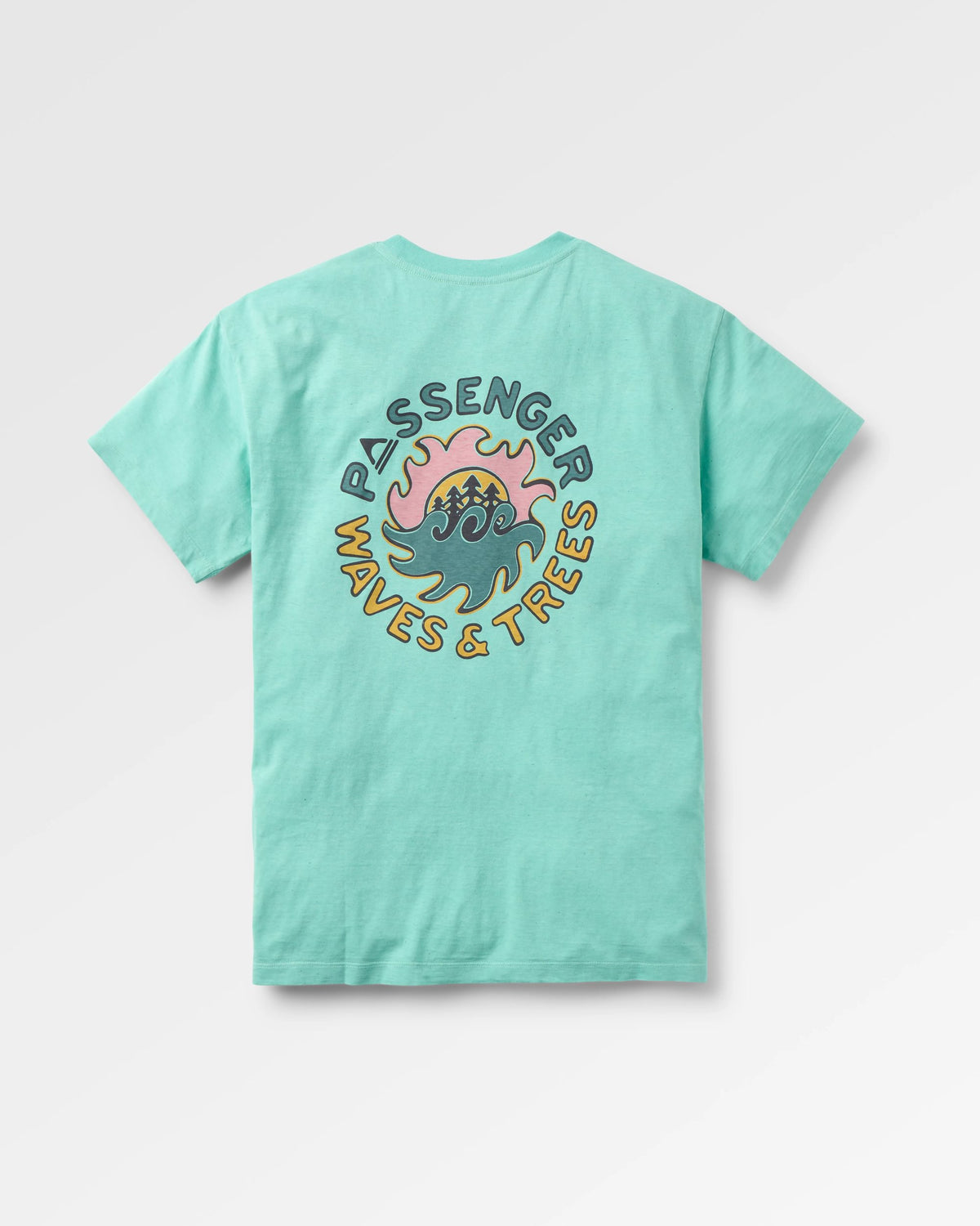 Dune Men's T-Shirt - Aqua Marl - Flatlay