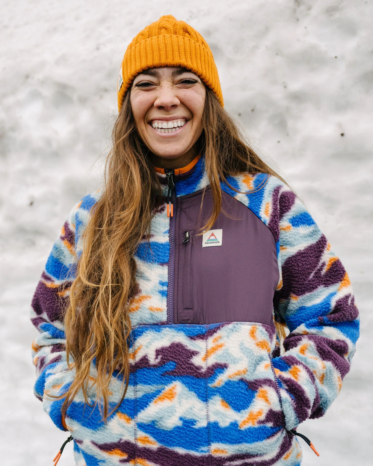 Home Sherpa Fleece - Mount Scenic Azure Blue - Lifestyle