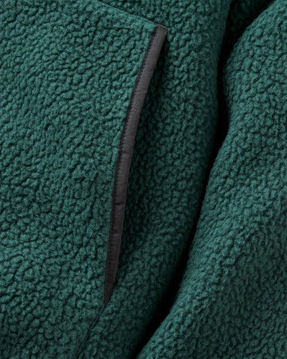 Reconnect Sherpa Fleece - Dark Fern  - Flatlay