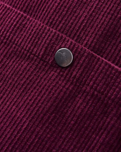Harvest Cotton Cord Overshirt - Fig - Flatlay