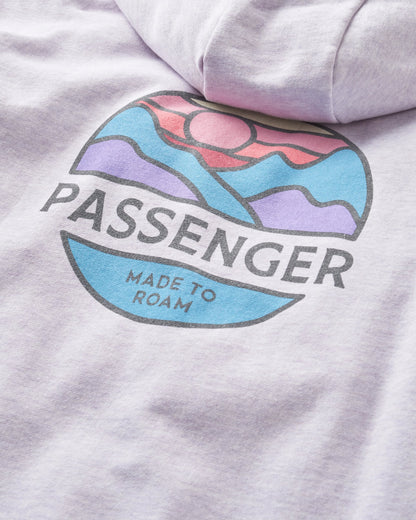 Laidback Cotton Hoodie - Lilac Mist Marl - Flatlay