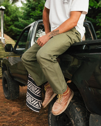 Vantage Cotton Canvas Trouser - Khaki - Lifestyle