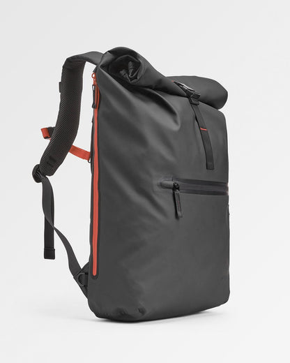 Crossing Roll Top Backpack - Charcoal/ Black - Flatlay