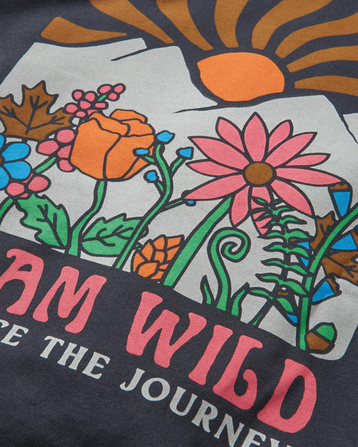 Roam Wild Hoodie - Black - Flatlay