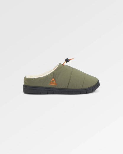 Step Out Men's Fleece Lined Slipper - Dusty Olive - Flatlay