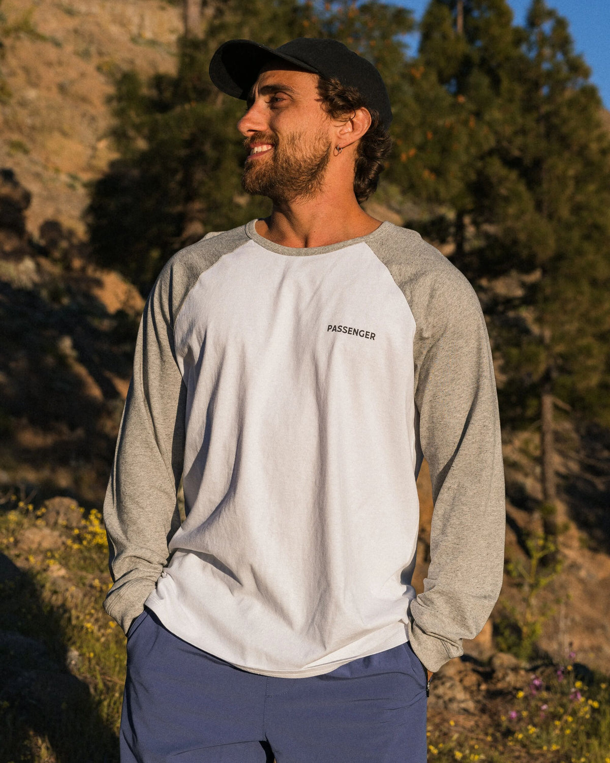 Roamer Raglan LS T-Shirt - White - Lifestyle