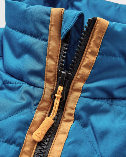 Trace Thermore® Insulated Jacket - Corsair Blue/ Jungle Green - Flatlay