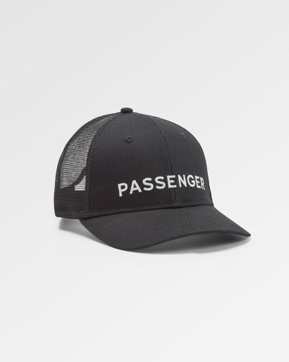 Passenger Cotton Trucker Cap - Black - Flatlay