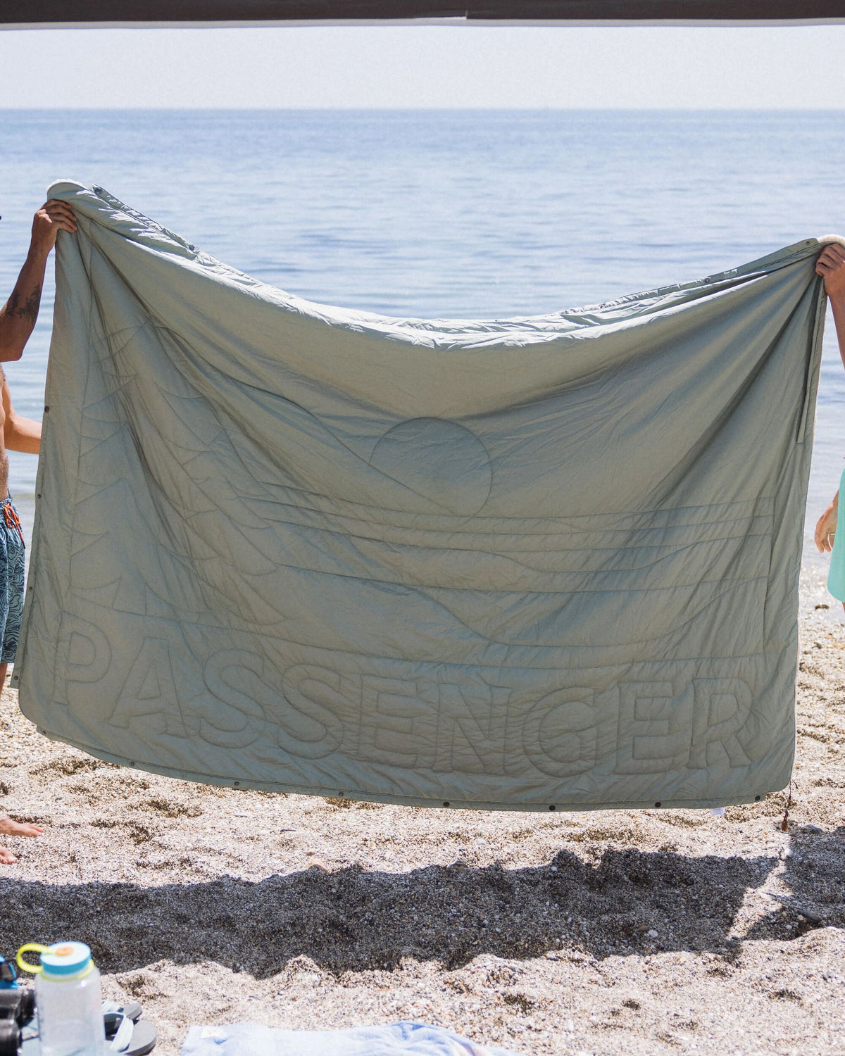 Cabin Sherpa Blanket - Pistachio - Lifestyle