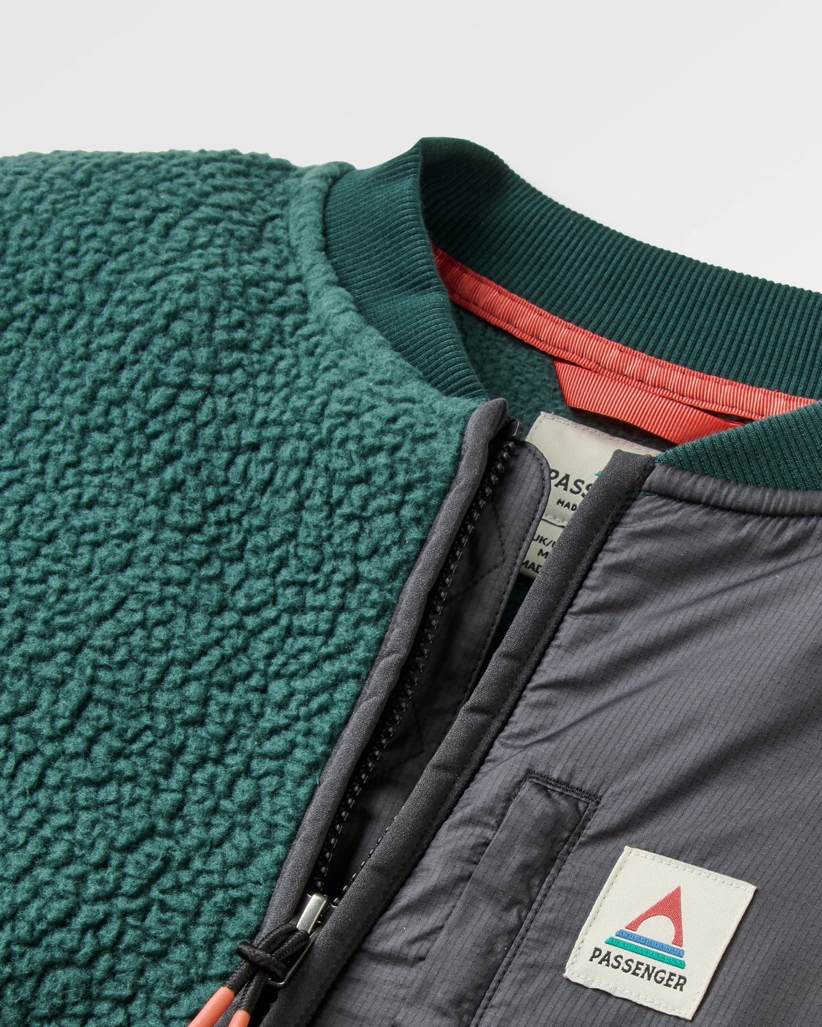 Reconnect Sherpa Fleece - Dark Fern  - Flatlay